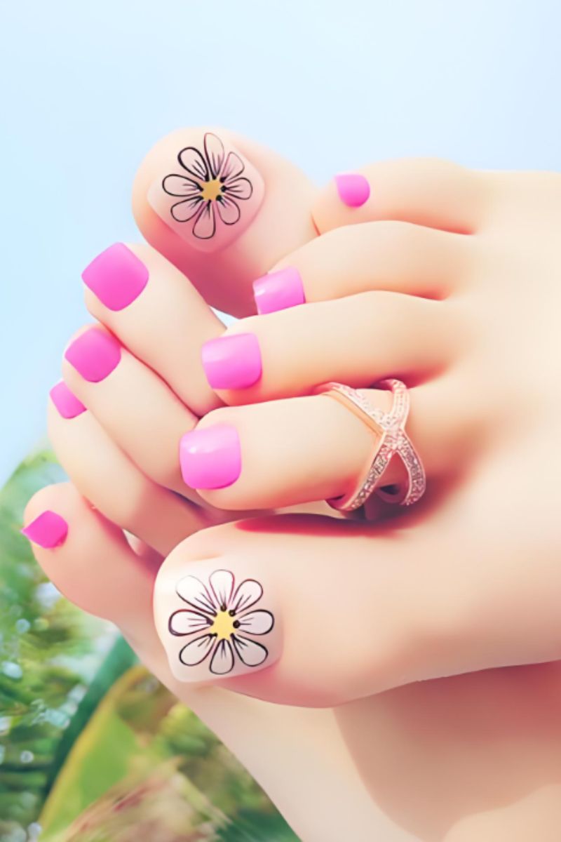 Ảnh nail chân đi biển 7