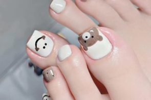 Bộ 100+ Ảnh nail chân hình gấu đầy đủ nhất