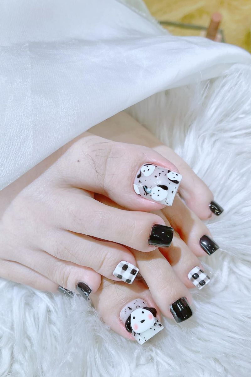 Ảnh nail chân hình gấu 27