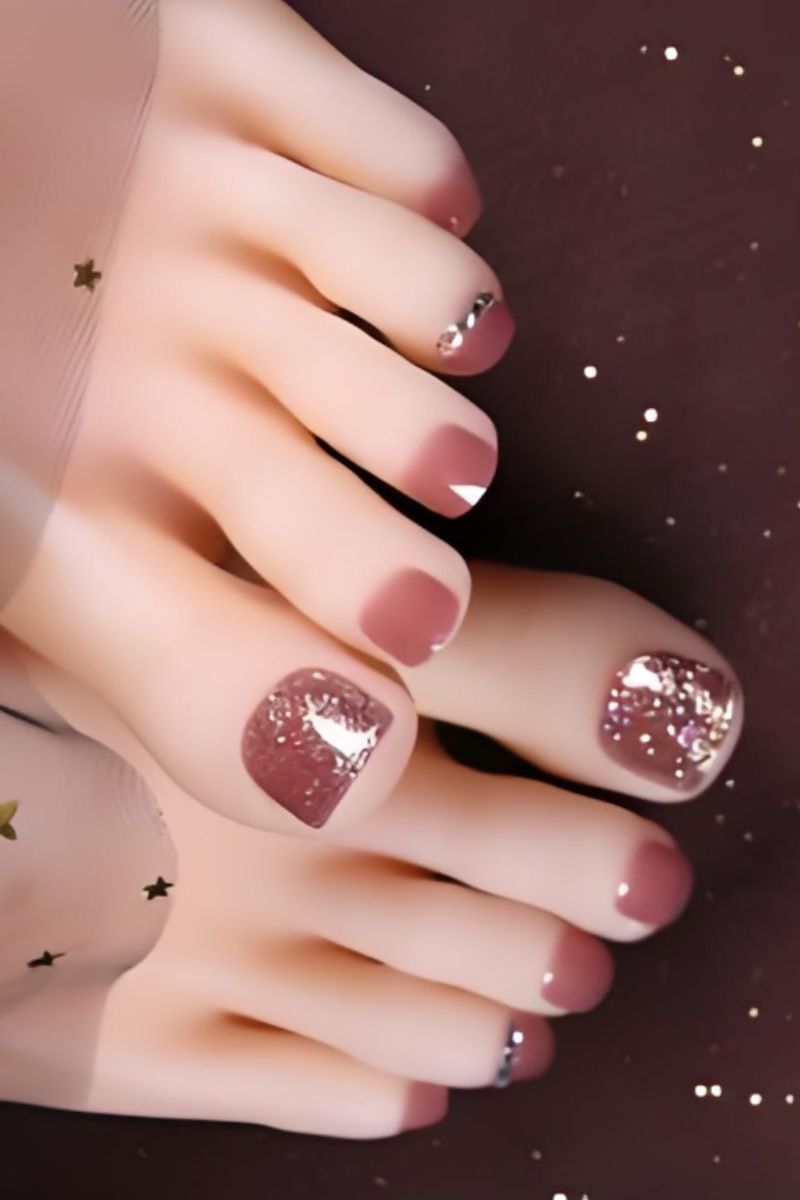 Ảnh nail chân kim tuyến 14