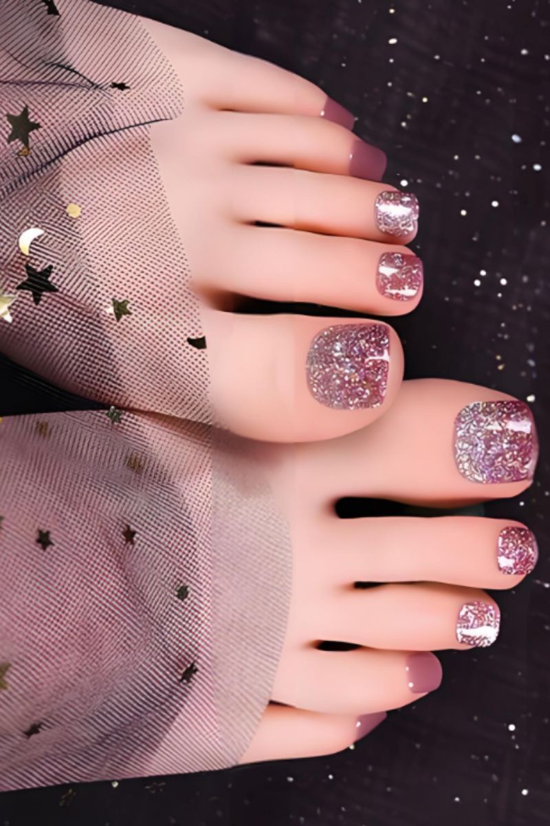 Ảnh nail chân kim tuyến 19