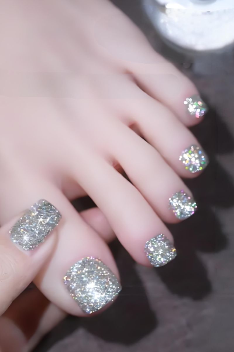 Ảnh nail chân kim tuyến 26