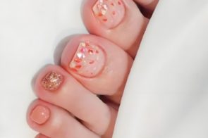 76+ Ảnh nail chân kim tuyến cho các chị em lựa chọn