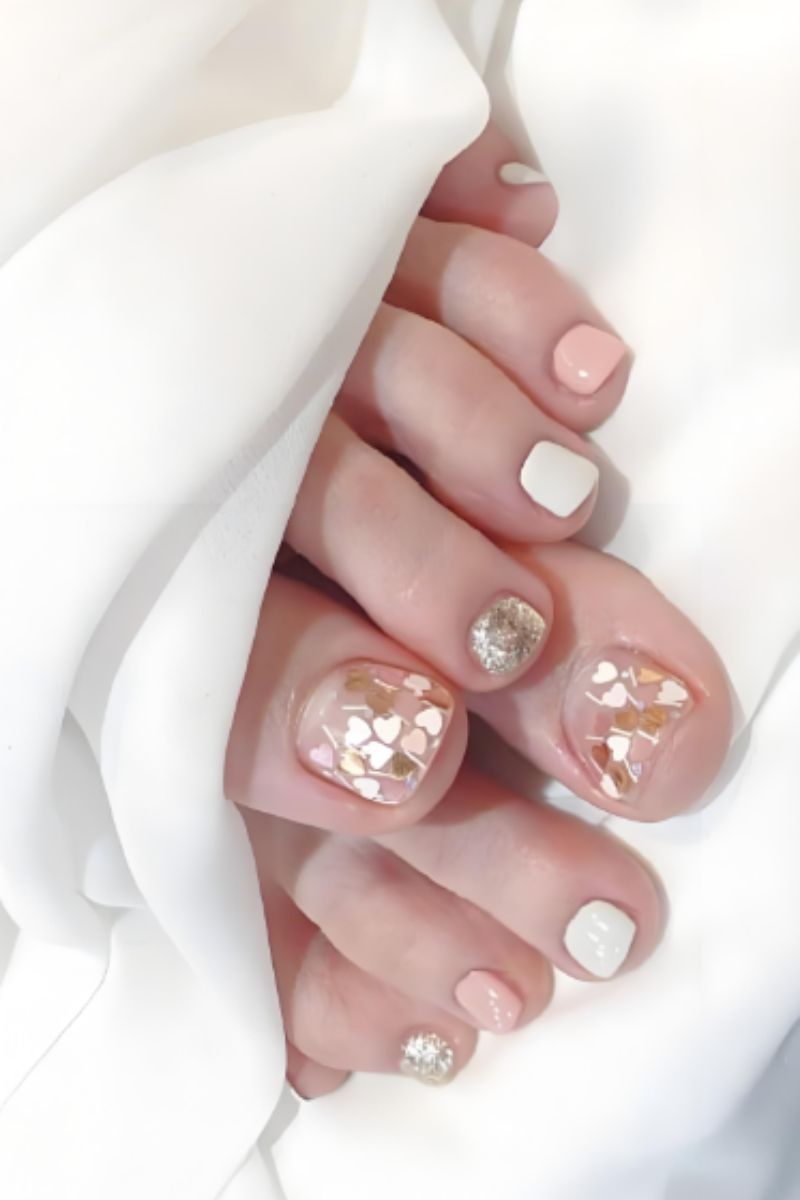 Ảnh nail chân kim tuyến 4