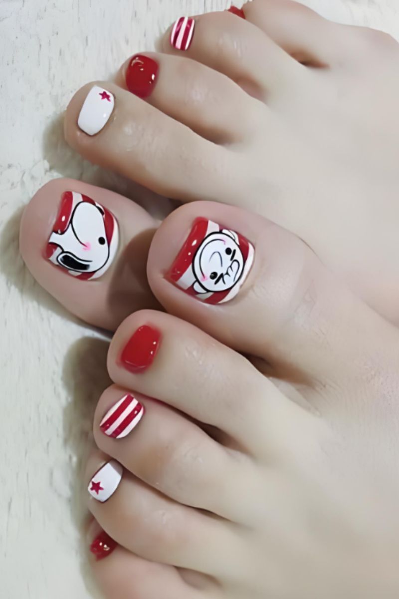 Ảnh nail chân vẽ cute 15