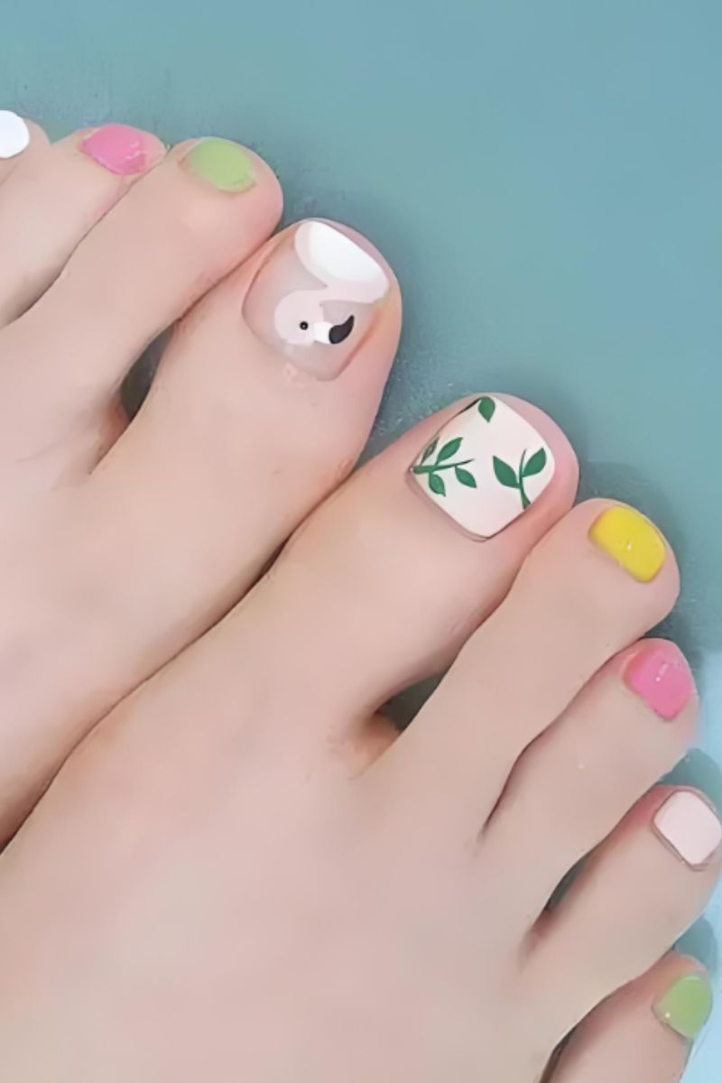 Ảnh nail chân vẽ cute 6