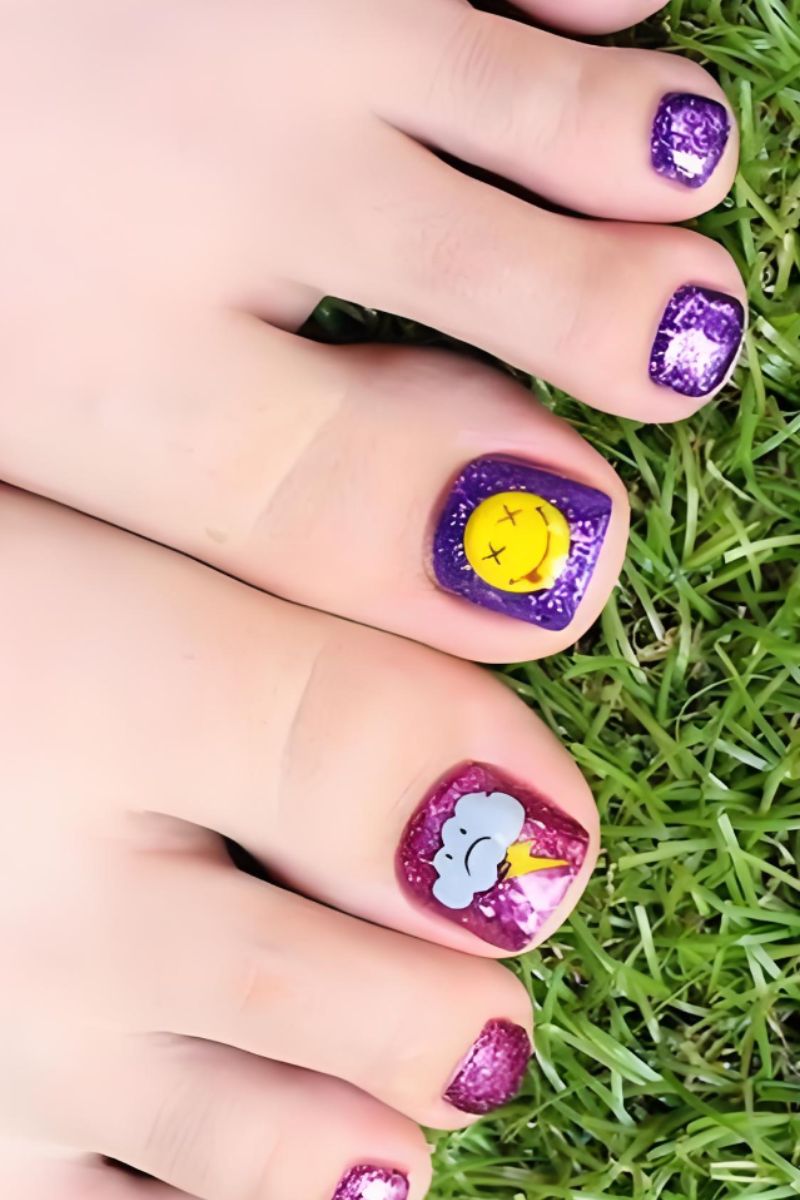 Ảnh nail chân vẽ đơn giản 14