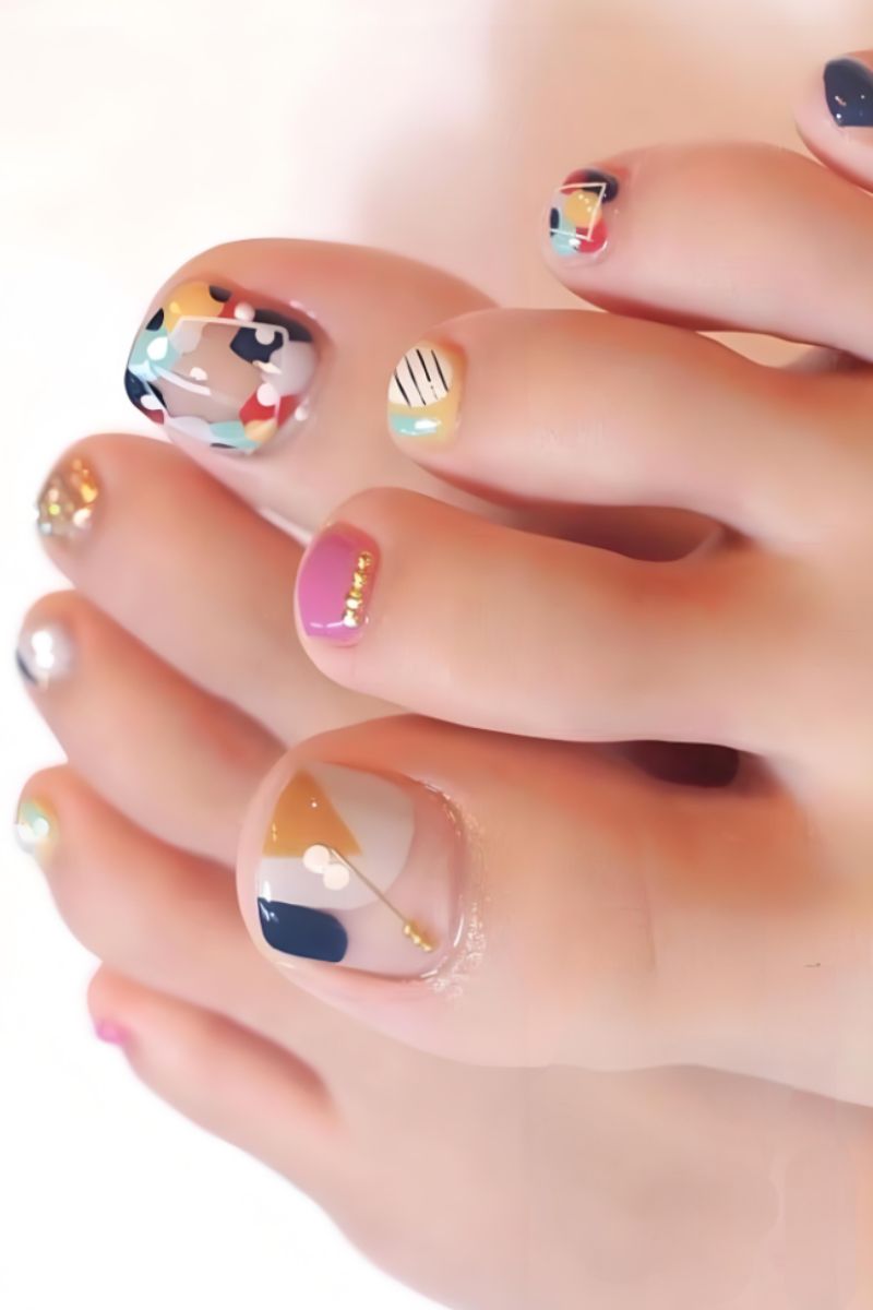 Ảnh nail chân vẽ đơn giản 5