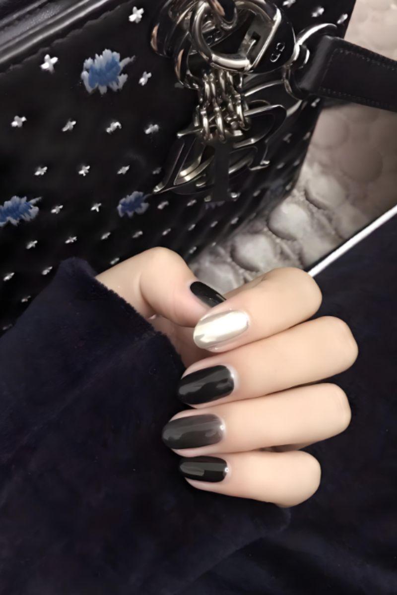 Ảnh nail đen trắng đẹp 11