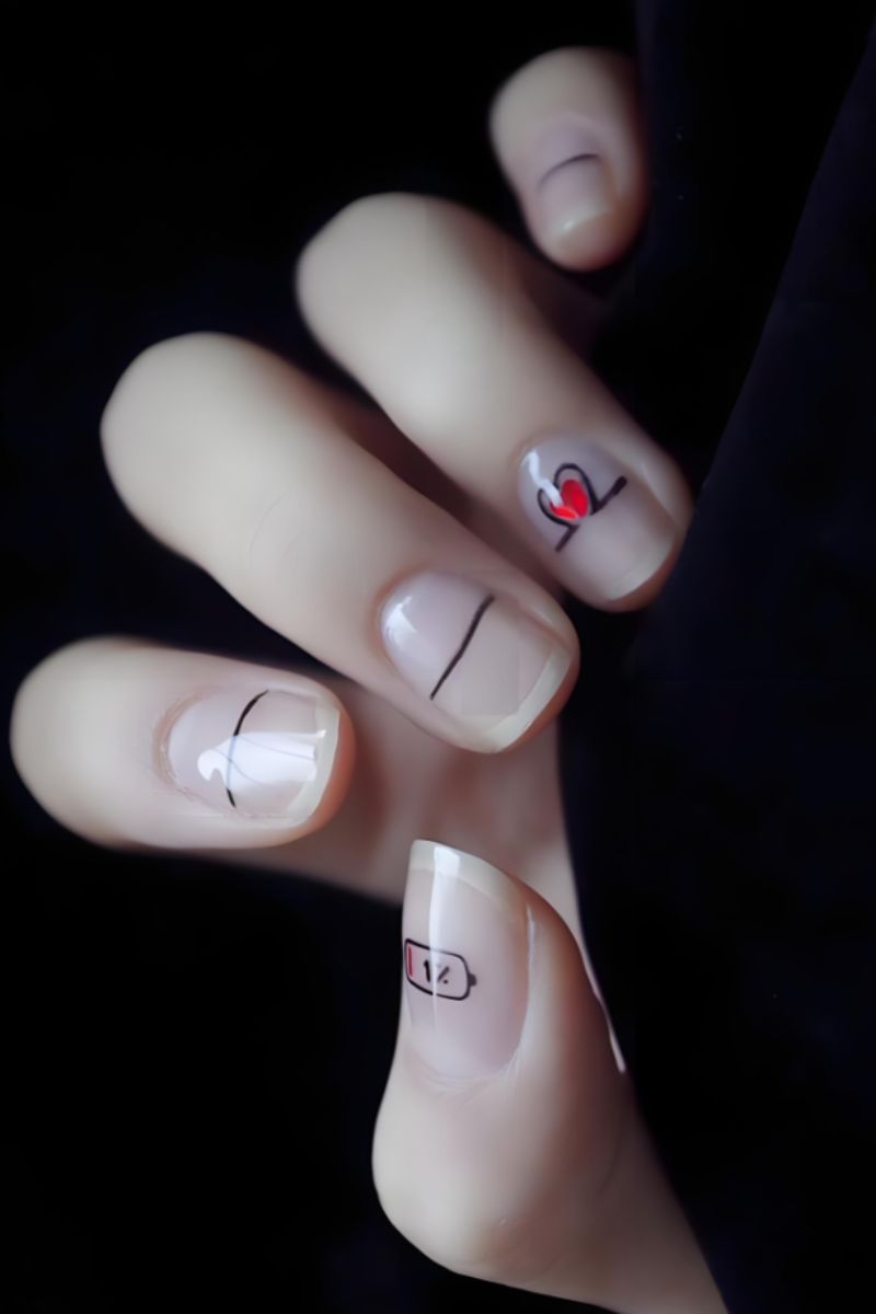 Ảnh nail đen trắng đẹp 15