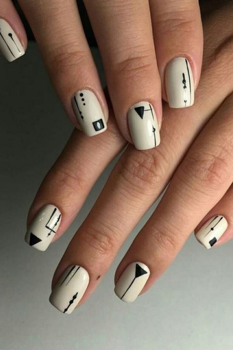 Ảnh nail đen trắng đẹp 25