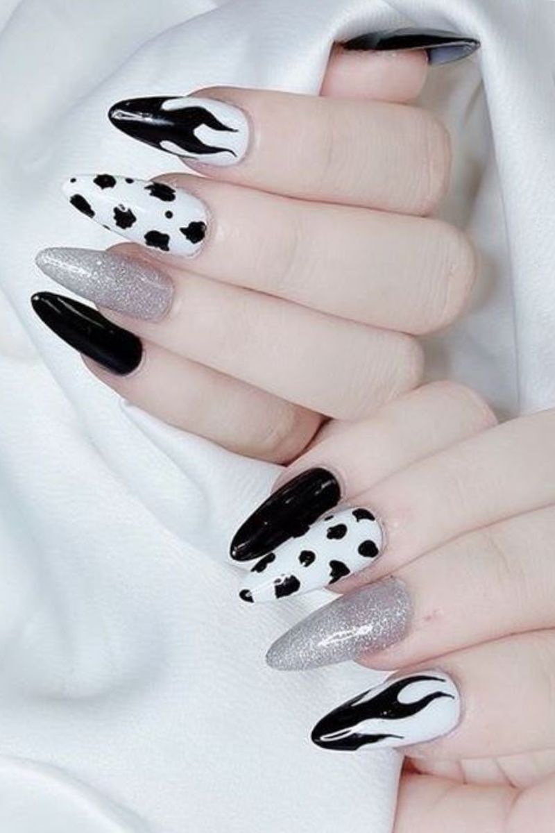 Ảnh nail đen trắng đẹp 29