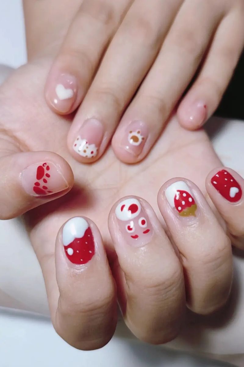 Ảnh nail Gấu Dâu 12