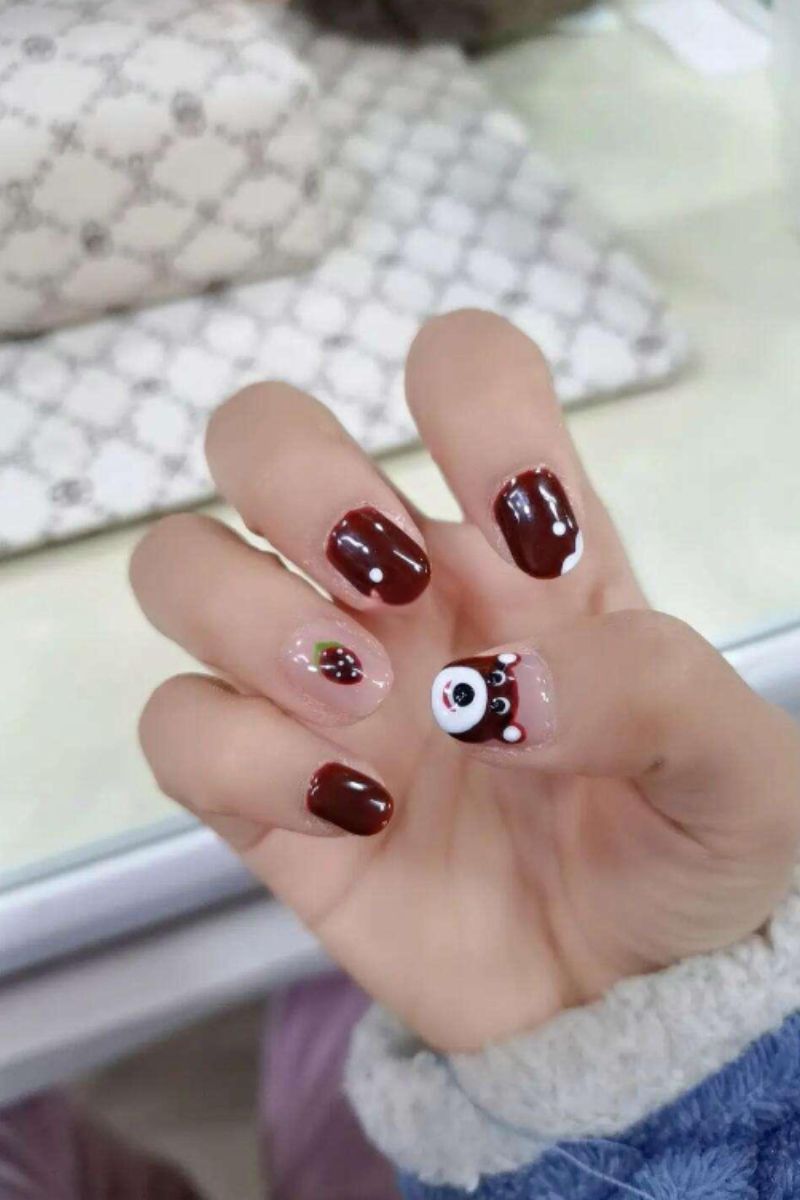 Ảnh nail Gấu Dâu 18