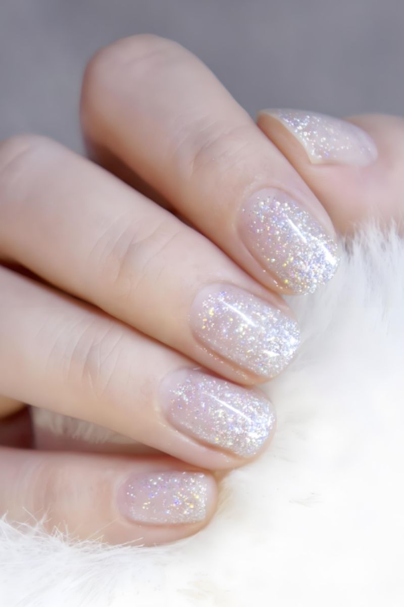 Ảnh nail kim tuyến trắng 12