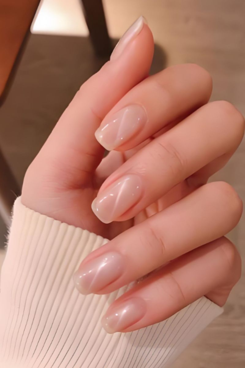 Ảnh nail mắt mèo đơn giản 3