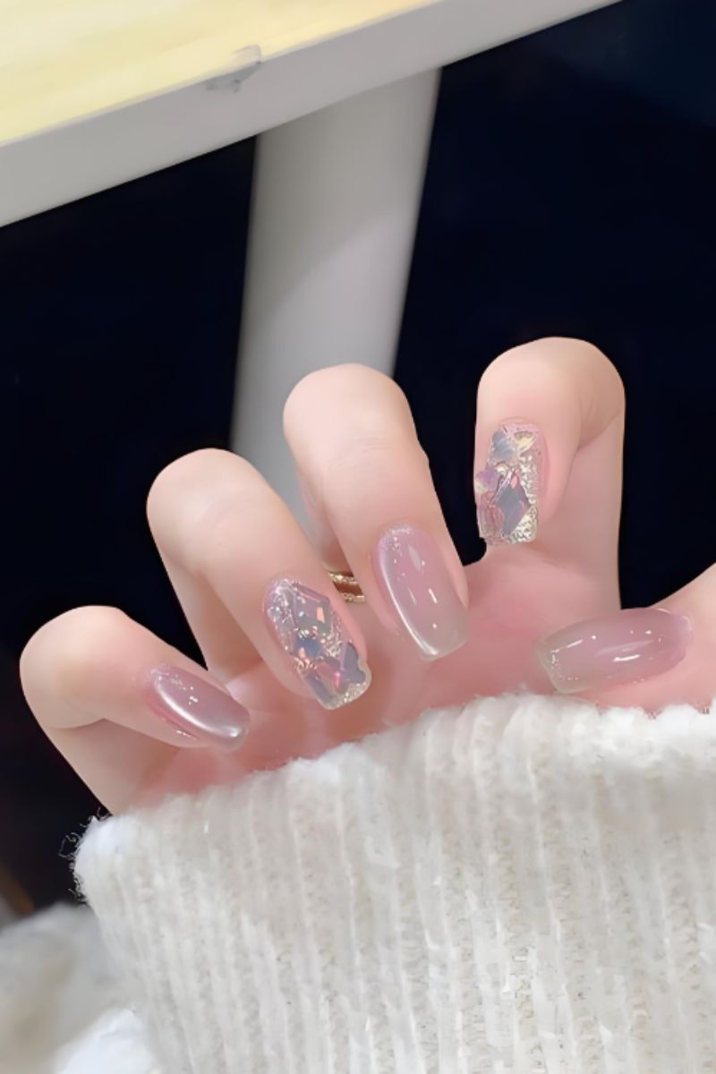 Ảnh nail mắt mèo đơn giản 5