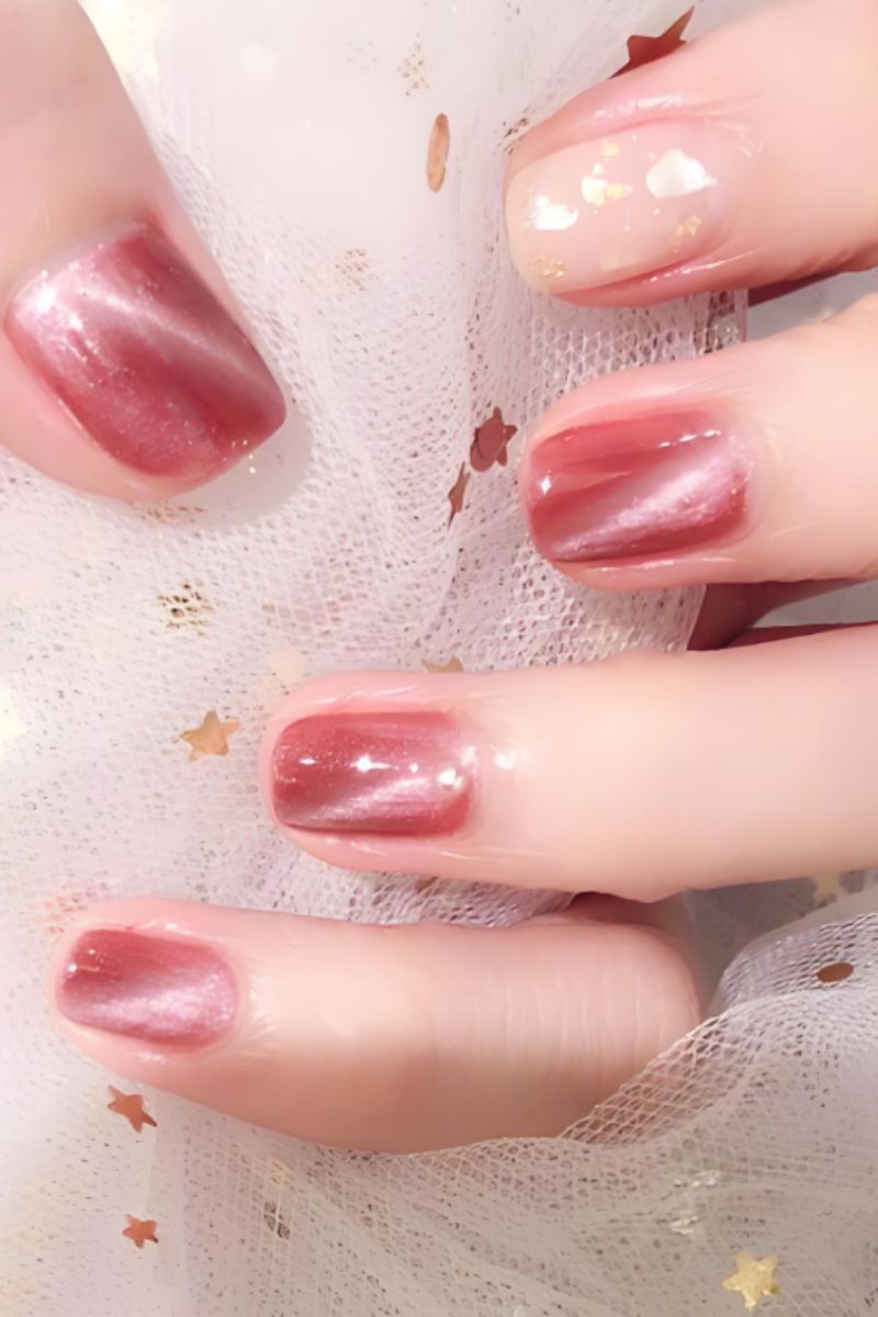 Ảnh nail mắt mèo kim cương 10