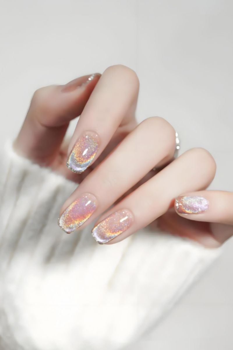 Ảnh nail mắt mèo kim cương 4