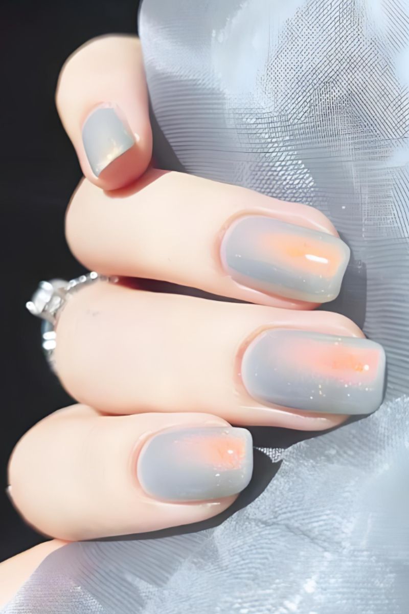 Ảnh nail mắt mèo xanh 7