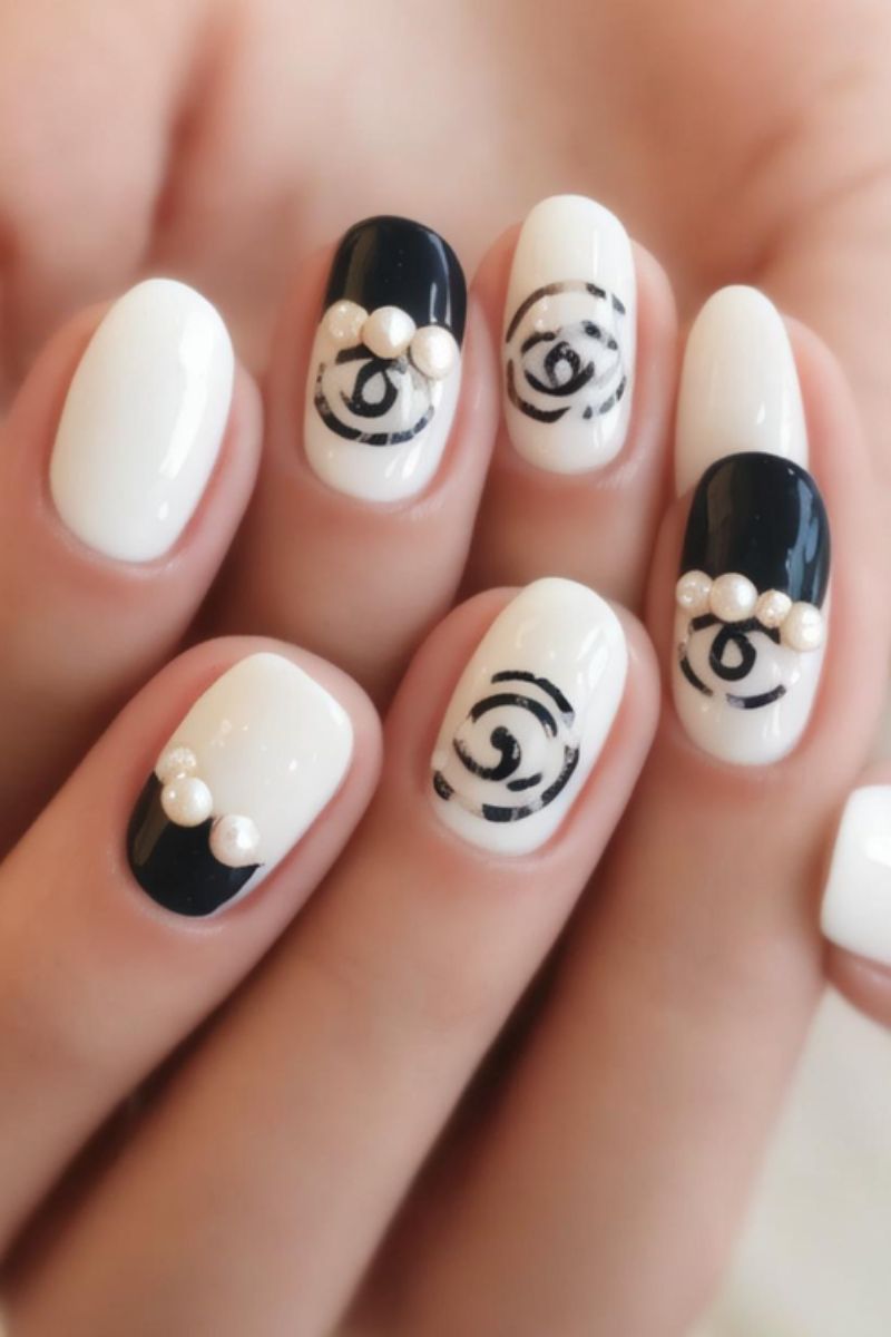 Ảnh nail tay chanel 26