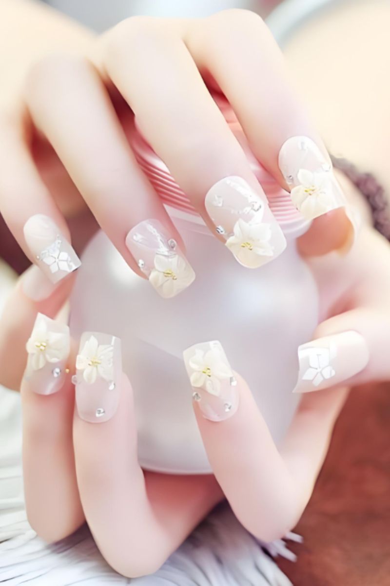 Ảnh nail tay cô dâu 16