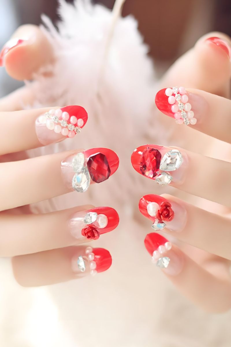 Ảnh nail tay cô dâu 23