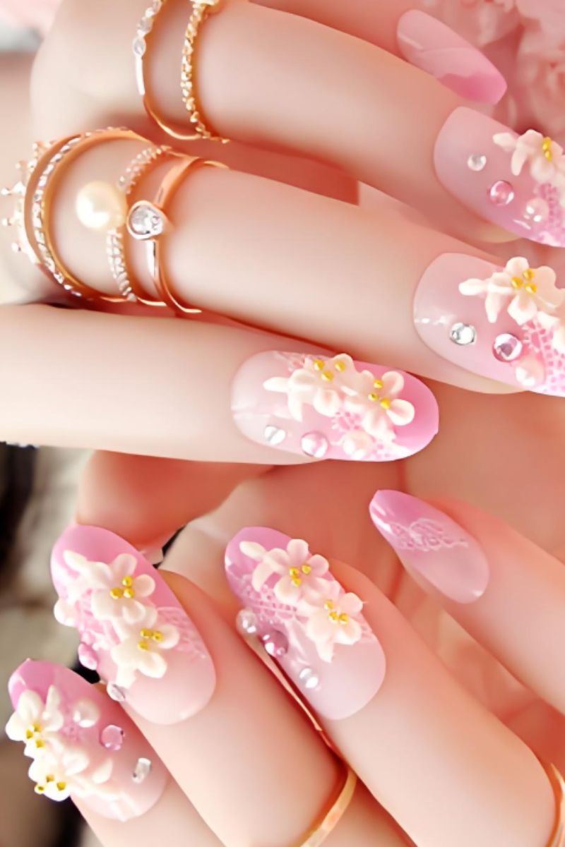 Ảnh nail tay cô dâu 24