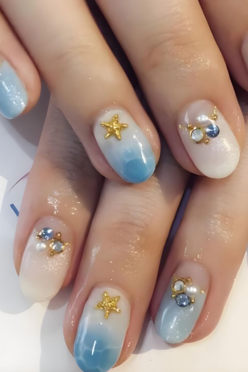 Ảnh nail tay đi biển 4