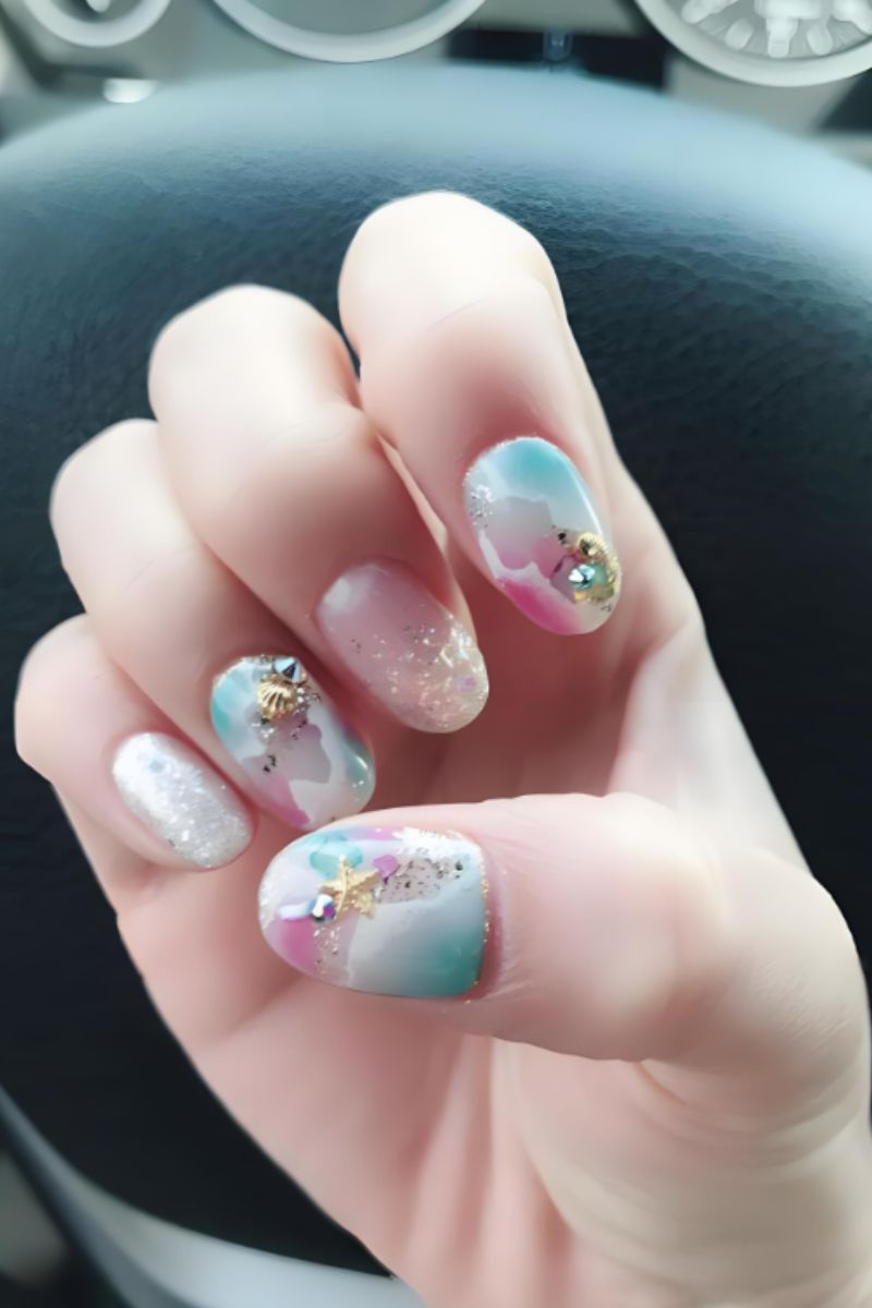 Ảnh nail tay đi biển 5