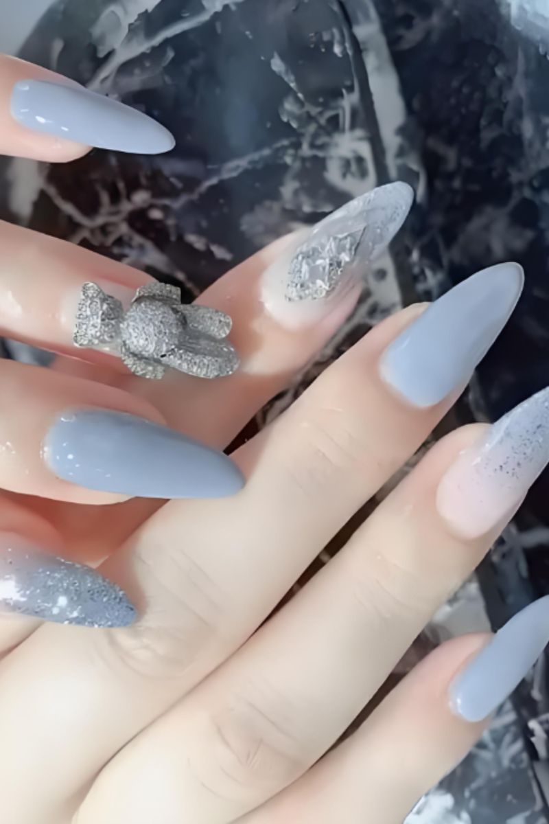 Ảnh nail tay hình gấu 17