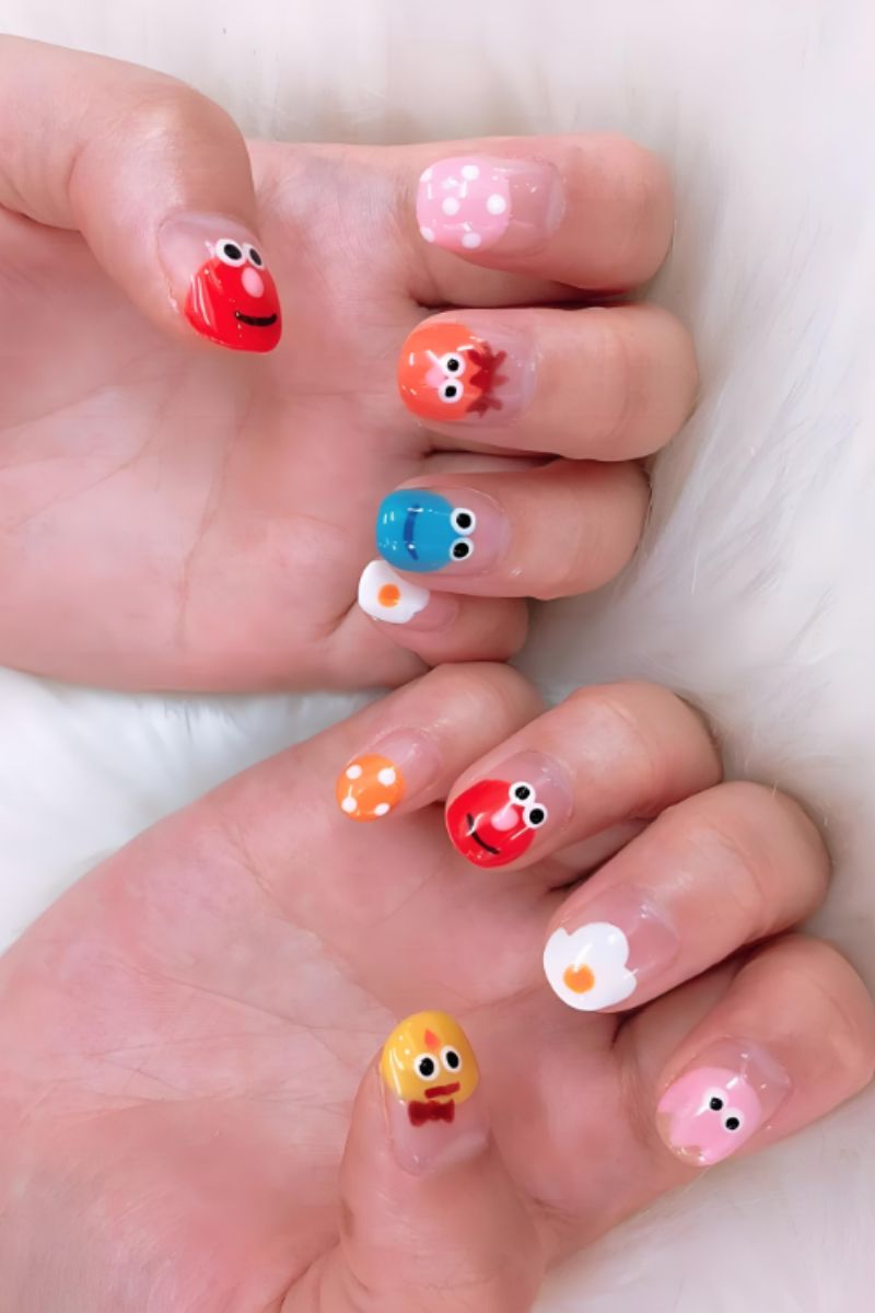 Ảnh nail tay hoạt hình 10