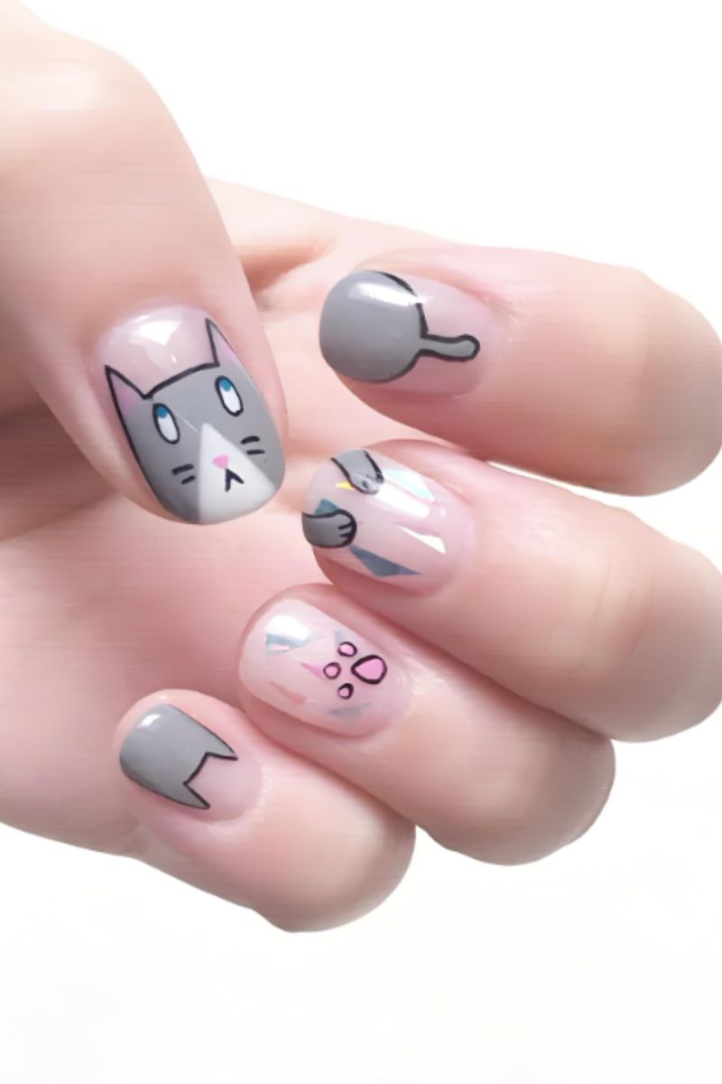 Ảnh nail tay hoạt hình 4