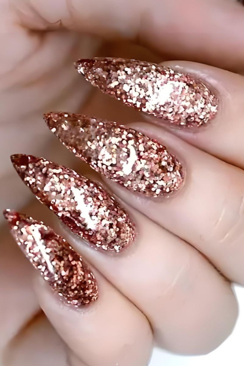 Ảnh nail tay kim tuyến 21