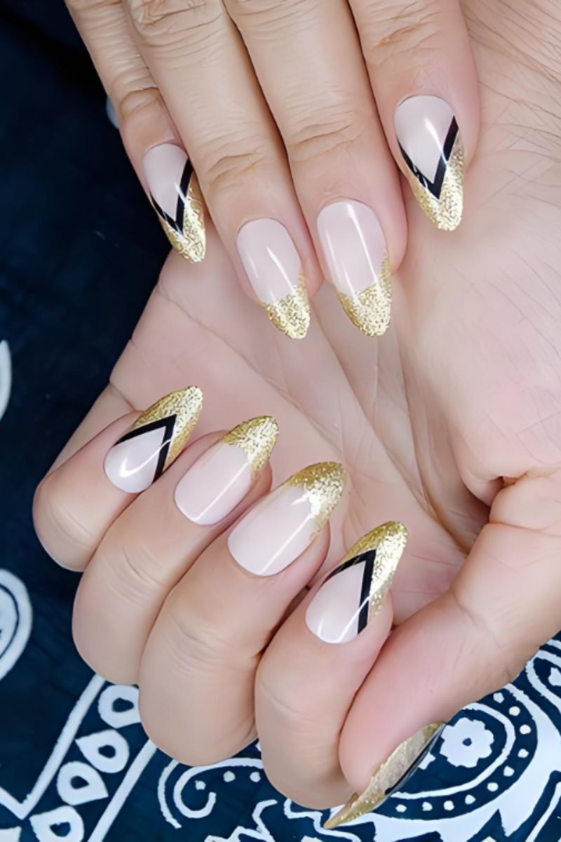 Ảnh nail tay kim tuyến 26