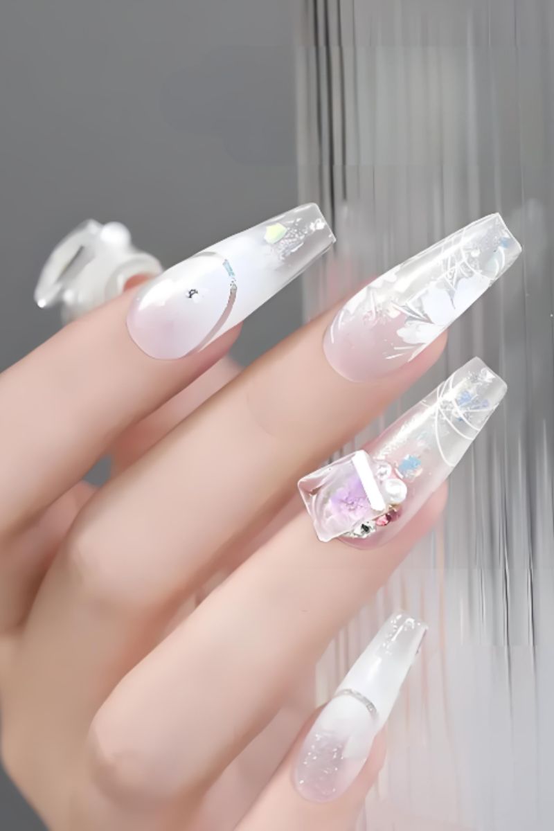 Ảnh nail tay kim tuyến 29