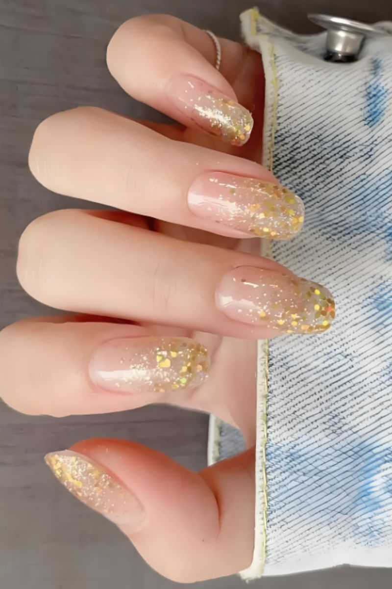 Ảnh nail tay kim tuyến 5