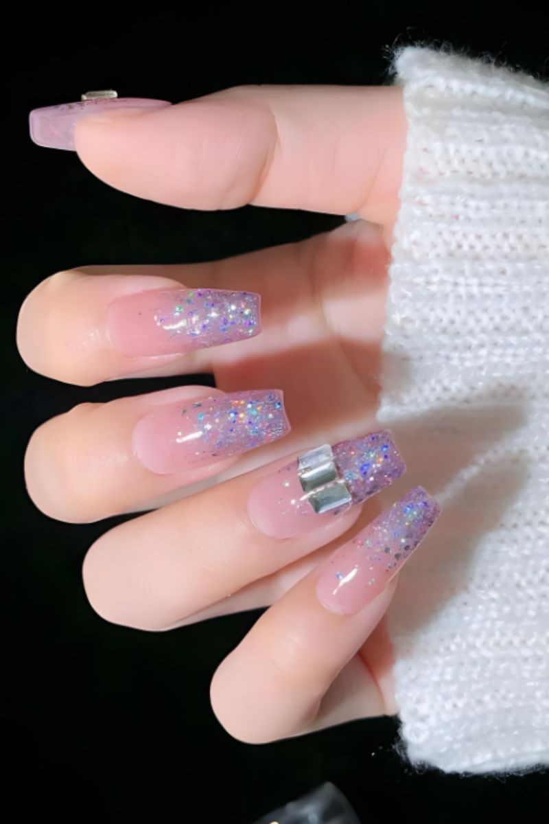 Ảnh nail tay kim tuyến 8