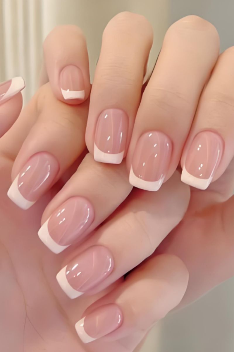 Ảnh nail tay màu hồng 3