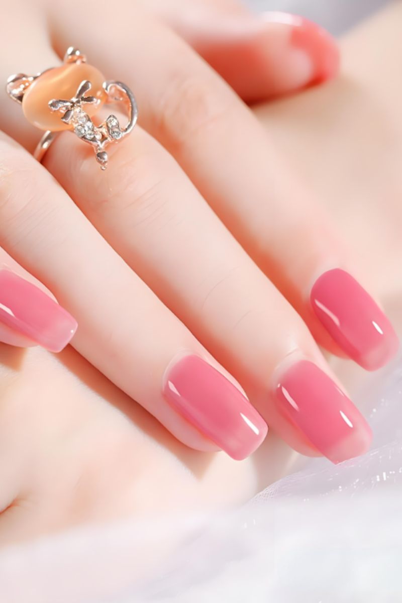 Ảnh nail tay màu thạch 19