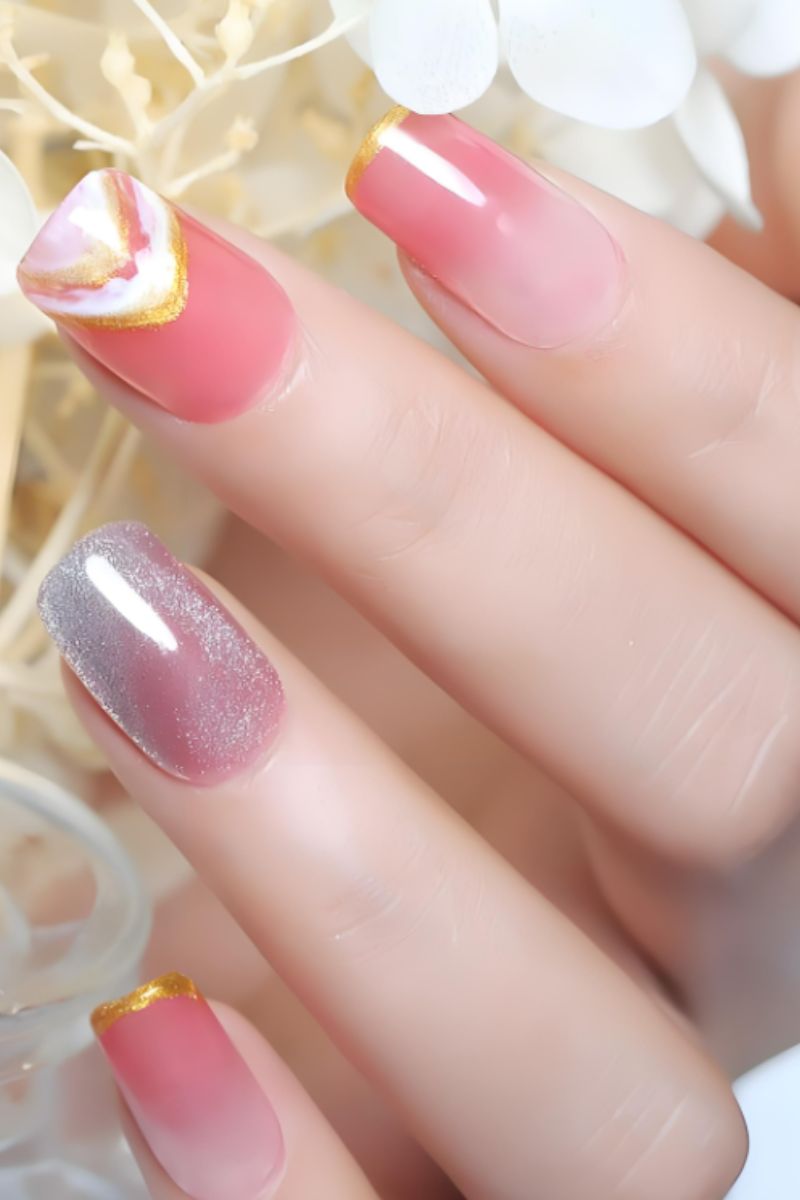 Ảnh nail tay màu thạch 24