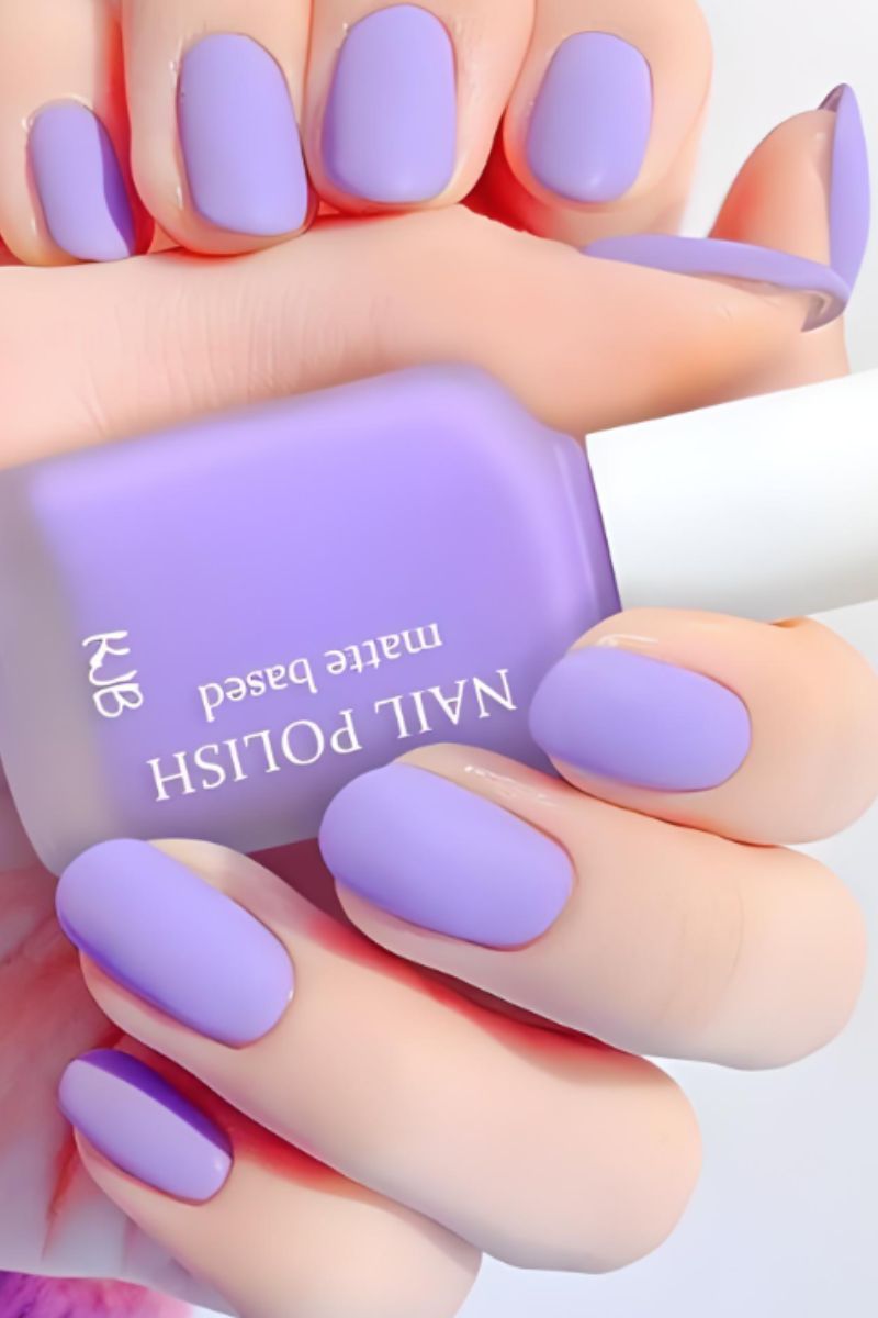 Ảnh nail tay màu tím 21