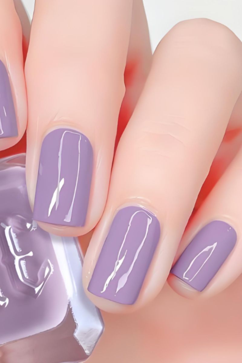 Ảnh nail tay màu tím 9