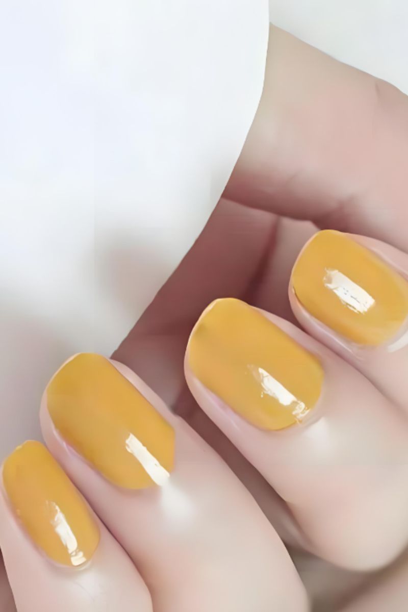 Ảnh nail tay màu vàng 20