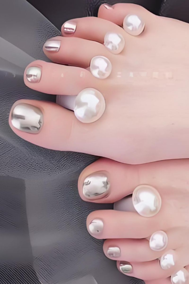 Ảnh nail tráng gương bạc 6