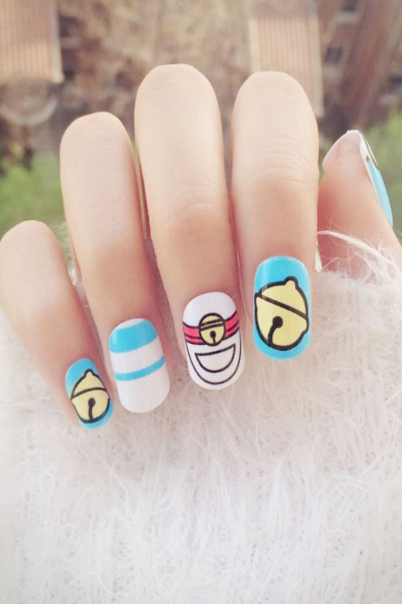 Ảnh vẽ nail hoạt hình Doraemon 14