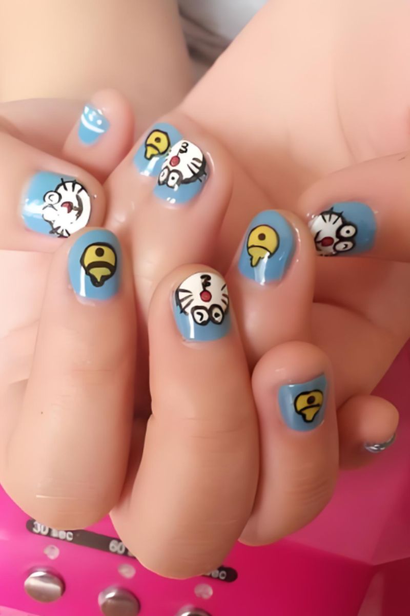 Ảnh vẽ nail hoạt hình Doraemon 17