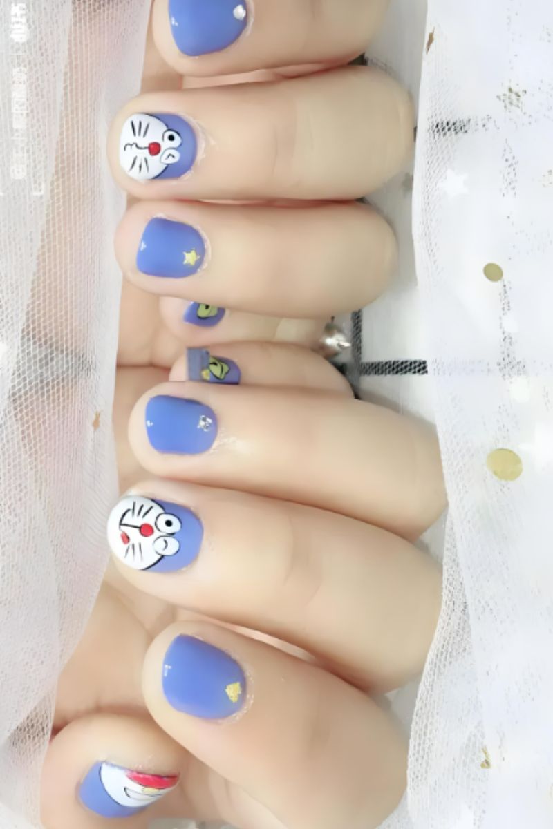 Ảnh vẽ nail hoạt hình Doraemon 19