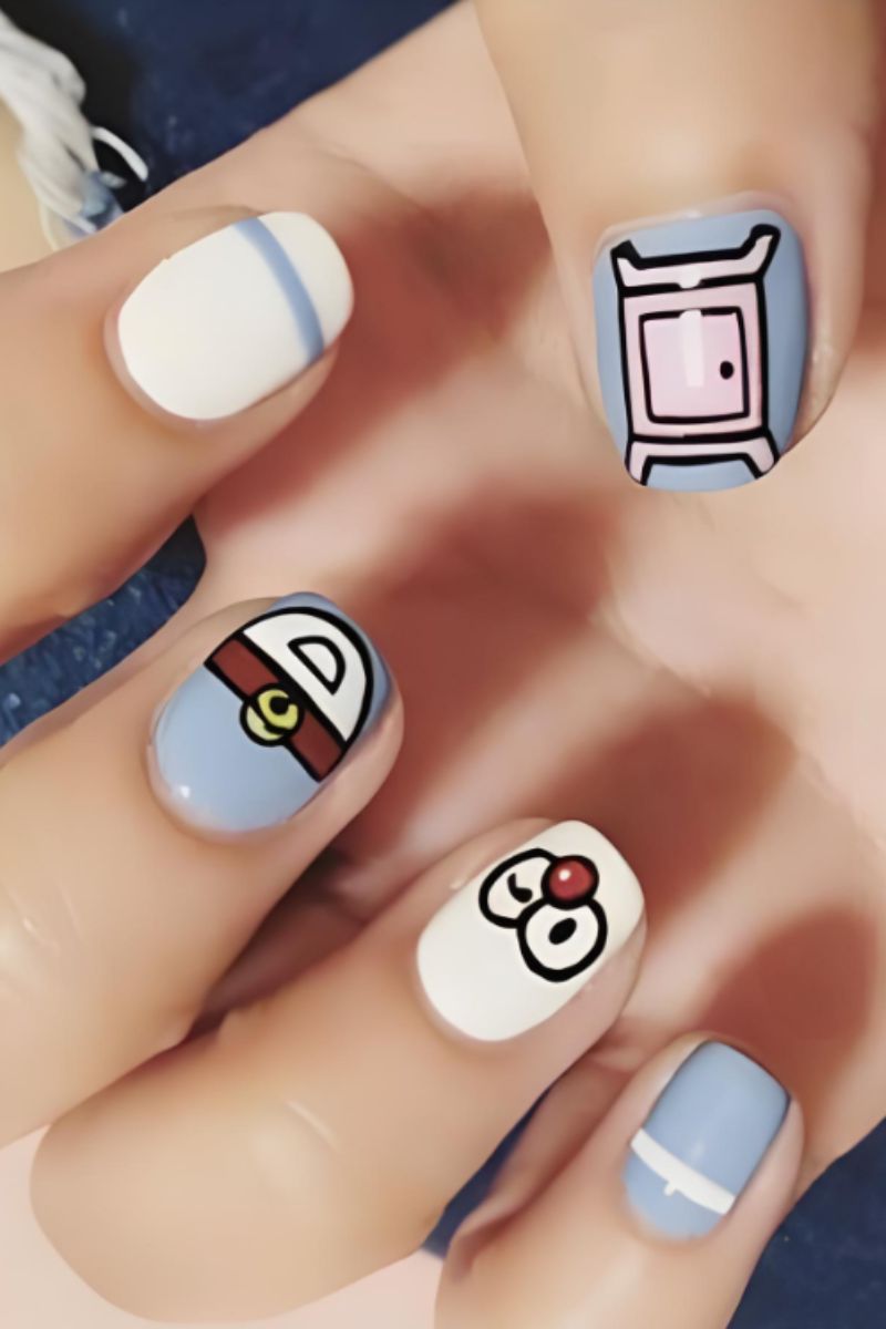 Ảnh vẽ nail hoạt hình Doraemon 22