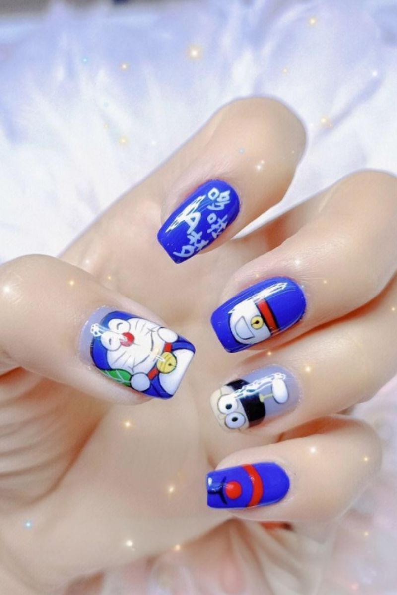 Ảnh vẽ nail hoạt hình Doraemon 26